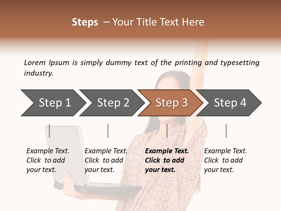 Businesswoman Hand Standing PowerPoint Template