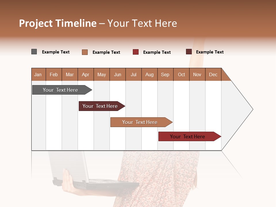 Businesswoman Hand Standing PowerPoint Template