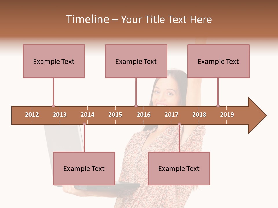 Businesswoman Hand Standing PowerPoint Template