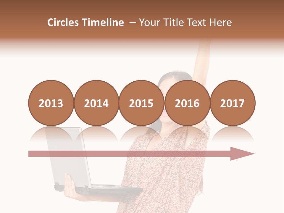 Businesswoman Hand Standing PowerPoint Template