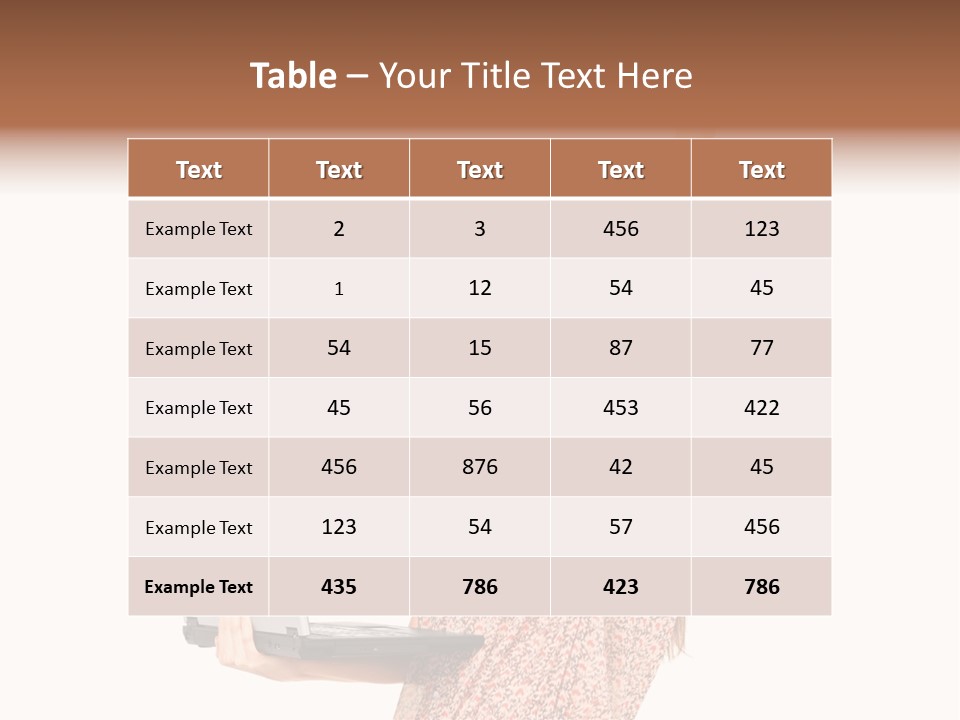 Businesswoman Hand Standing PowerPoint Template