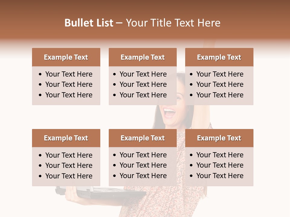 Businesswoman Hand Standing PowerPoint Template