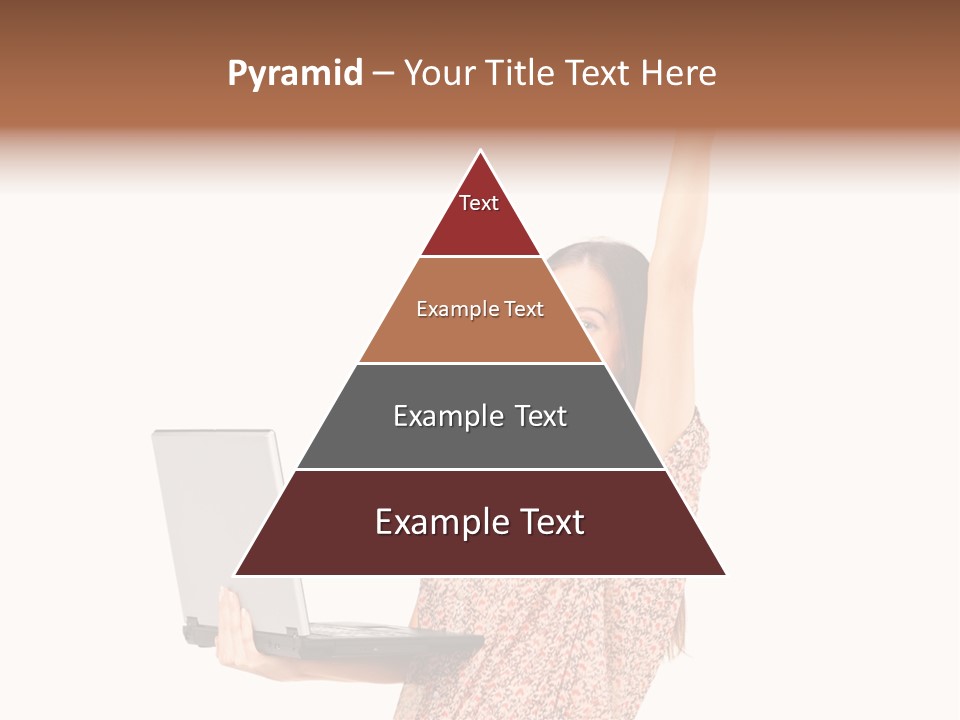 Businesswoman Hand Standing PowerPoint Template