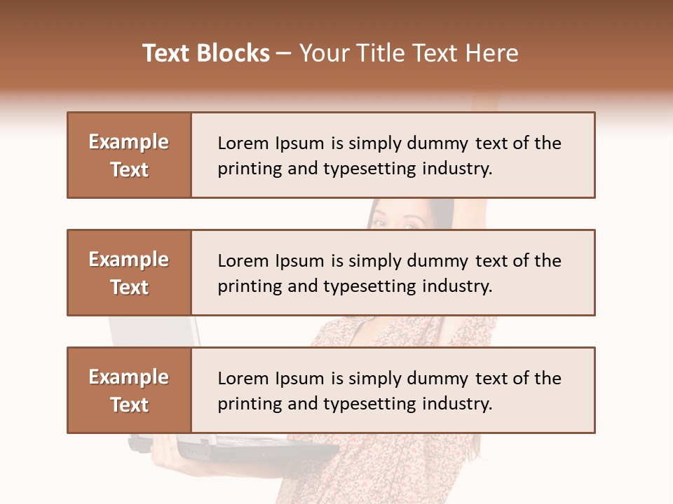 Businesswoman Hand Standing PowerPoint Template