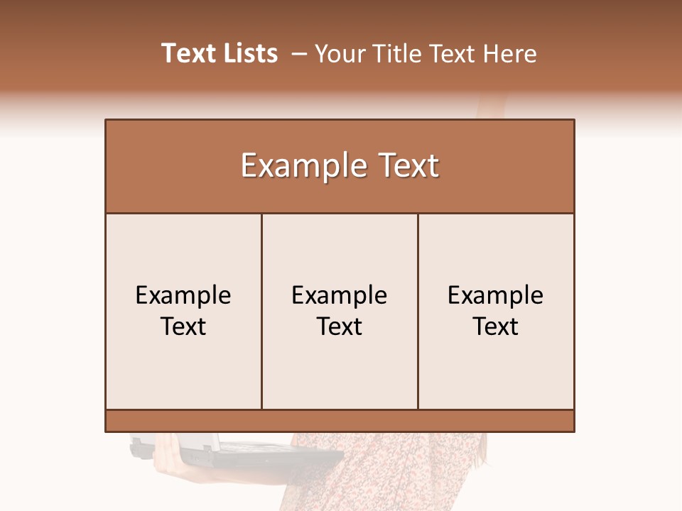 Businesswoman Hand Standing PowerPoint Template