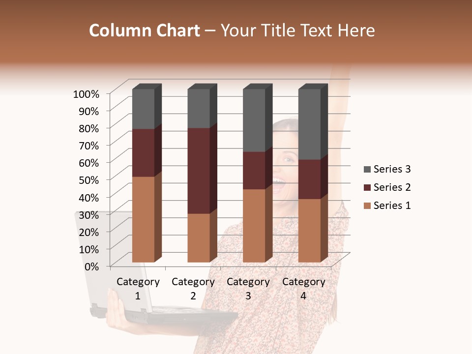 Businesswoman Hand Standing PowerPoint Template