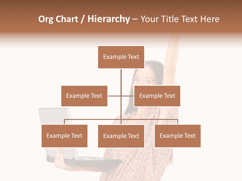 Businesswoman Hand Standing PowerPoint Template