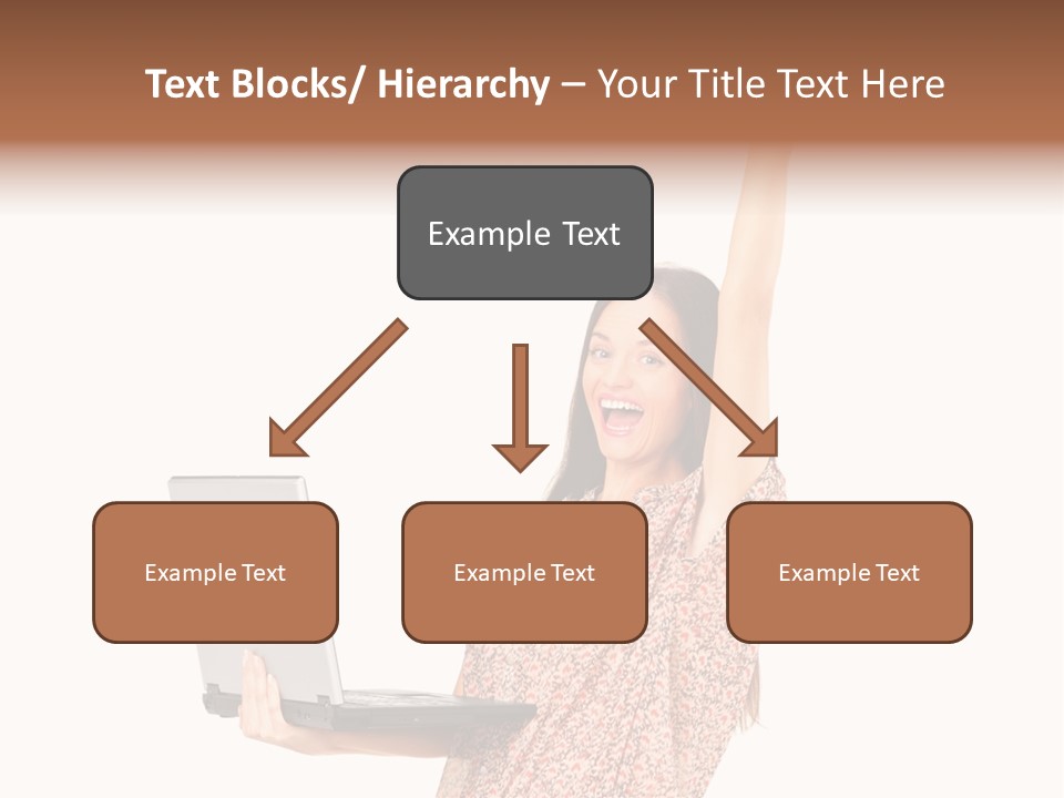 Businesswoman Hand Standing PowerPoint Template