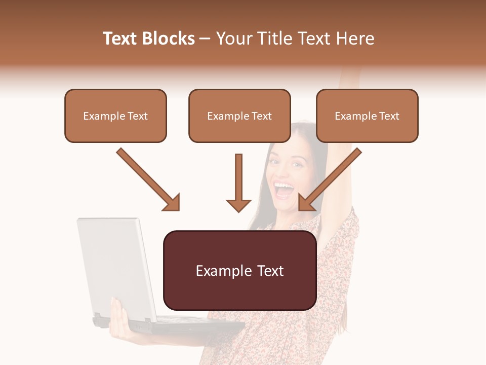 Businesswoman Hand Standing PowerPoint Template