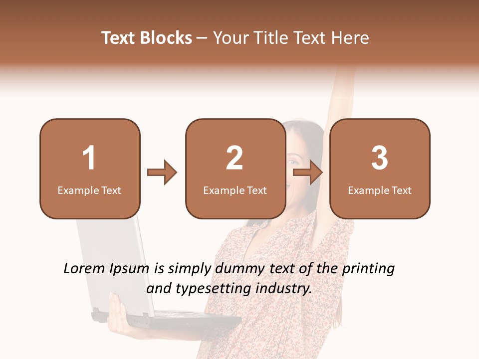 Businesswoman Hand Standing PowerPoint Template