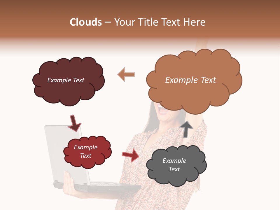 Businesswoman Hand Standing PowerPoint Template