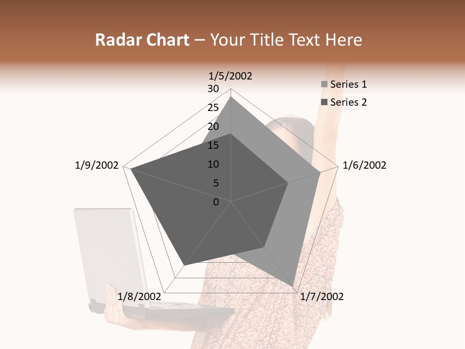 Businesswoman Hand Standing PowerPoint Template