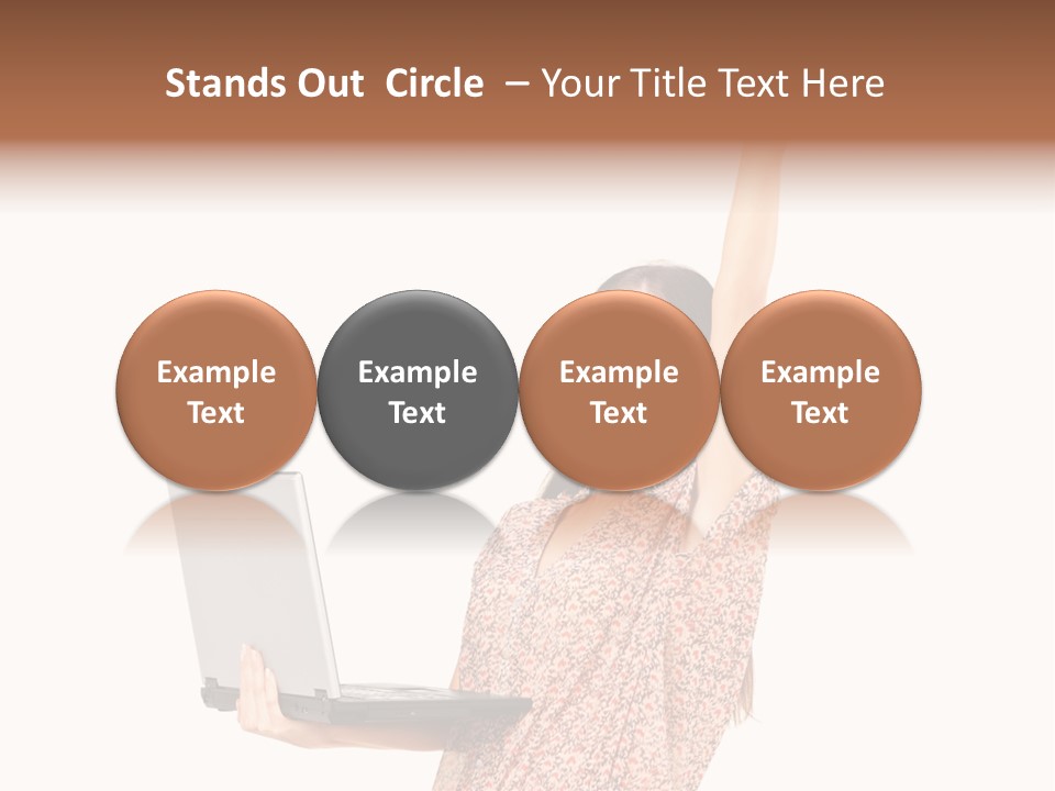 Businesswoman Hand Standing PowerPoint Template