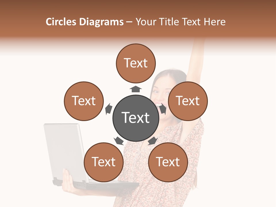 Businesswoman Hand Standing PowerPoint Template