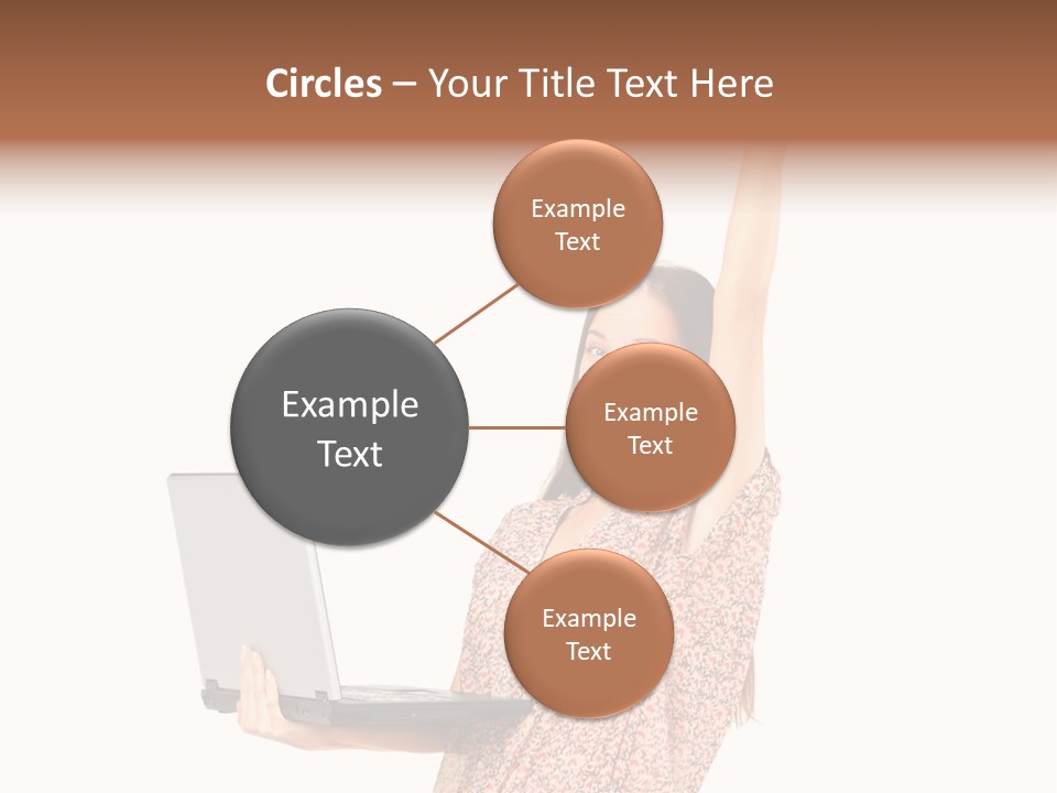 Businesswoman Hand Standing PowerPoint Template