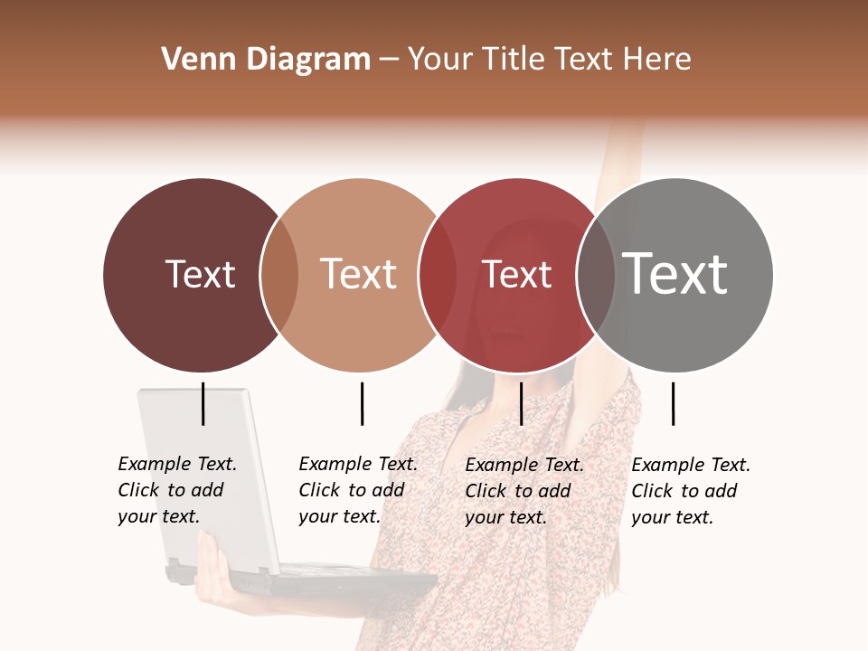 Businesswoman Hand Standing PowerPoint Template