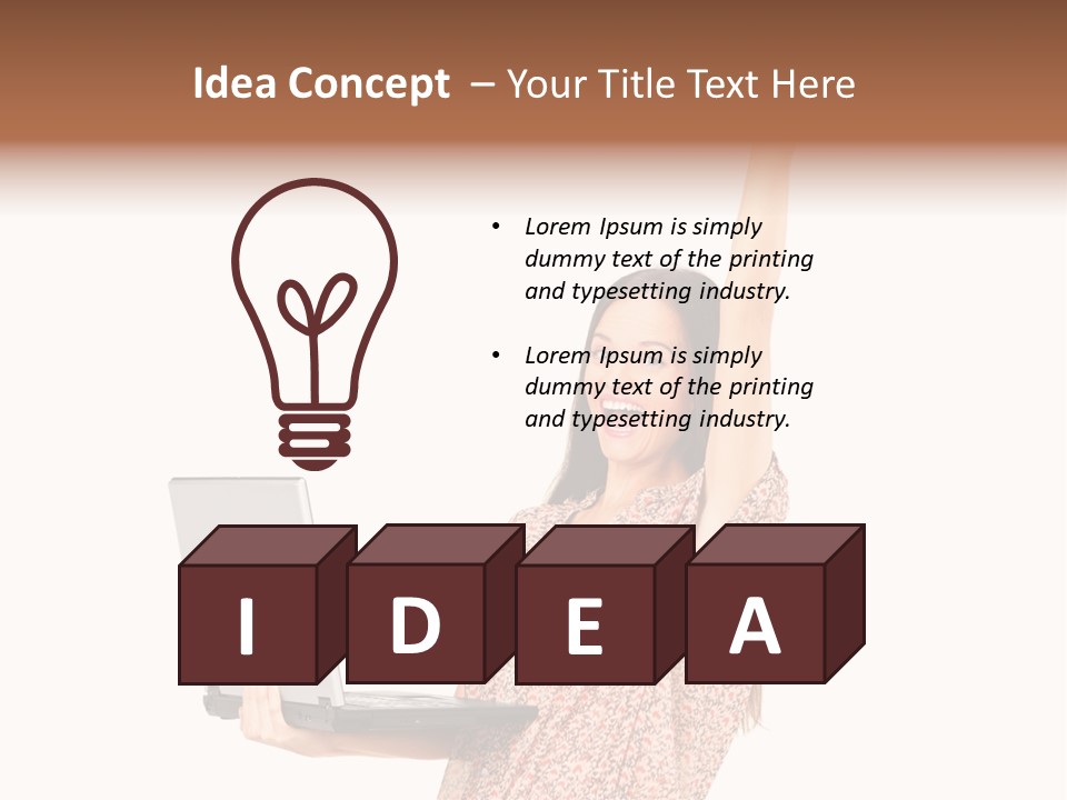 Businesswoman Hand Standing PowerPoint Template