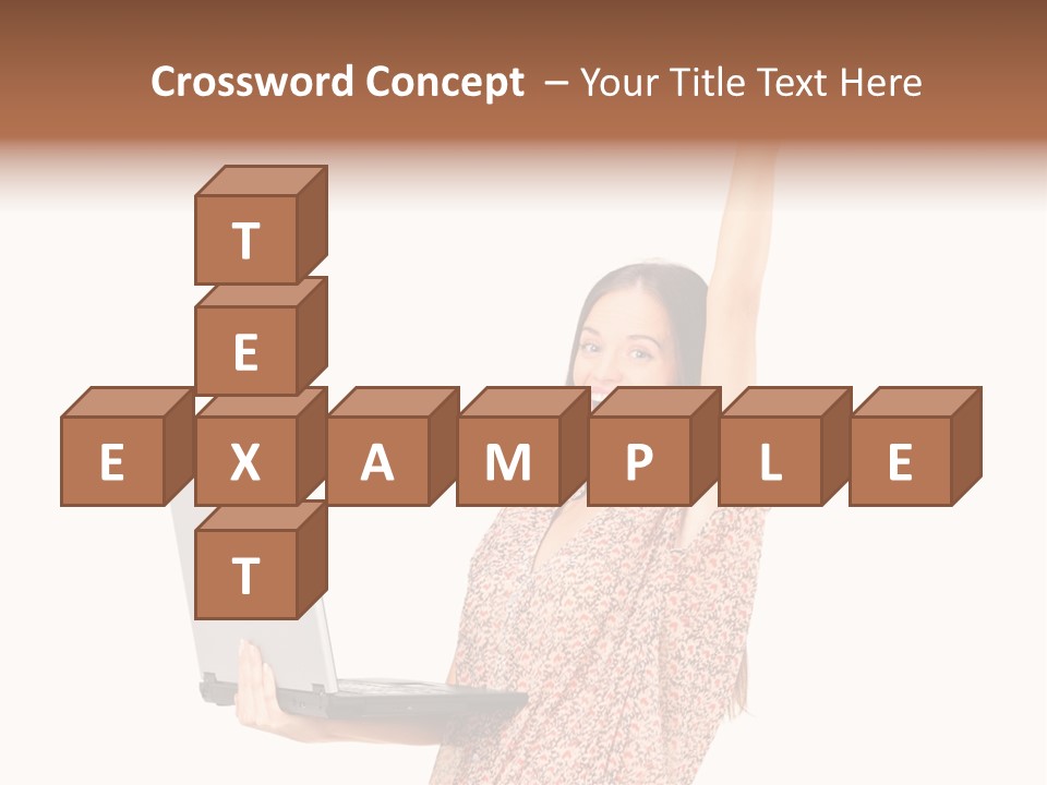 Businesswoman Hand Standing PowerPoint Template