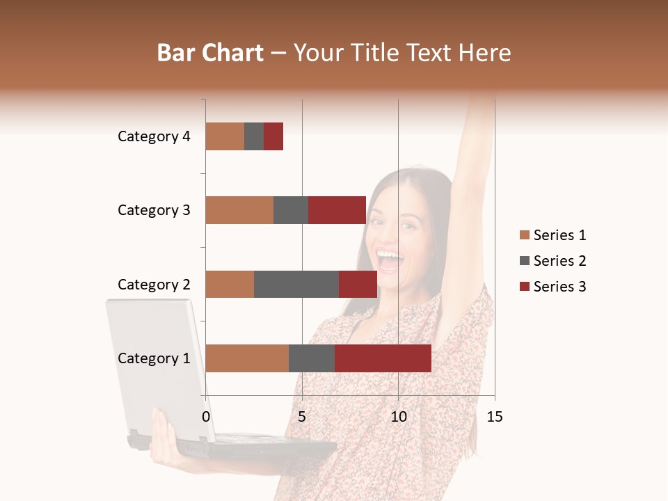 Businesswoman Hand Standing PowerPoint Template