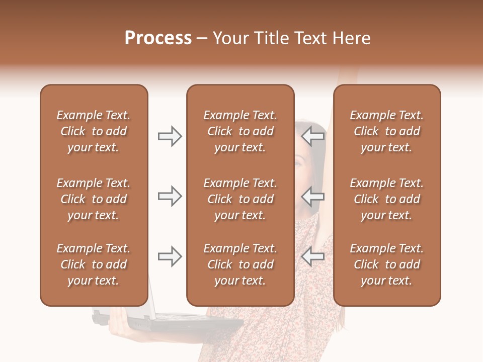 Businesswoman Hand Standing PowerPoint Template