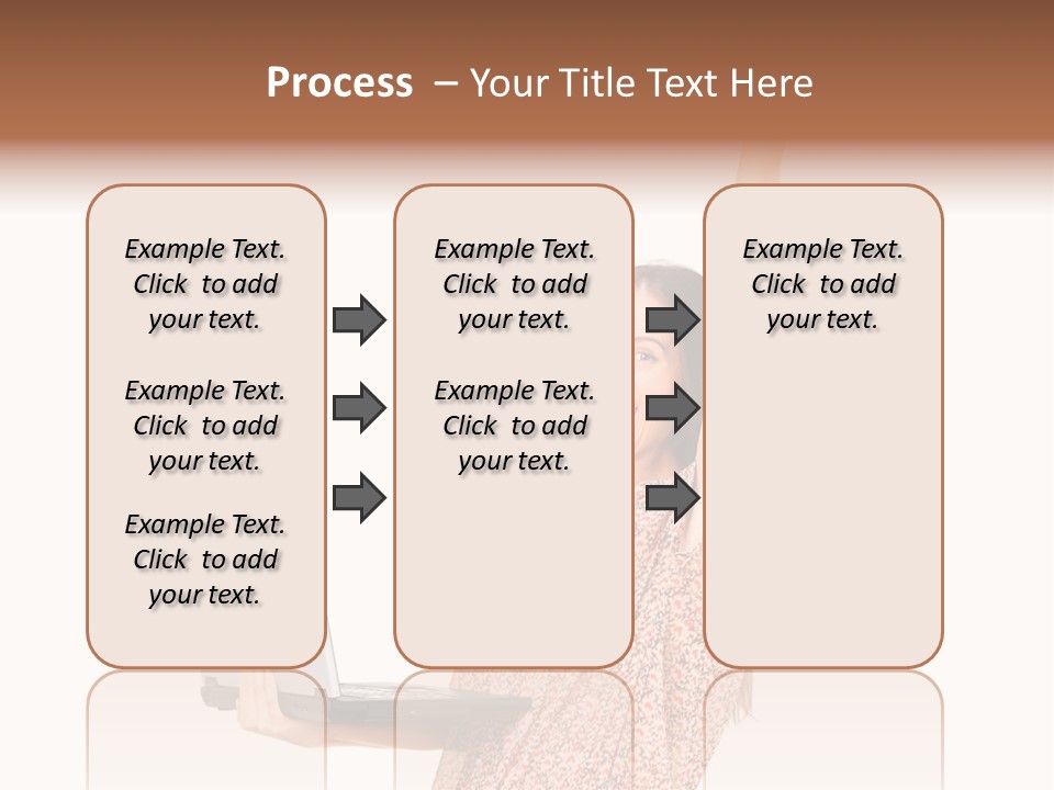 Businesswoman Hand Standing PowerPoint Template