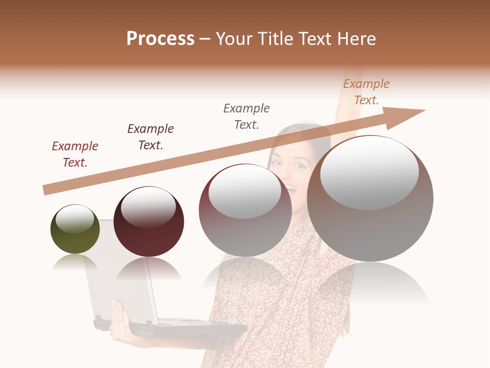 Businesswoman Hand Standing PowerPoint Template