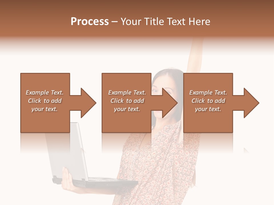 Businesswoman Hand Standing PowerPoint Template