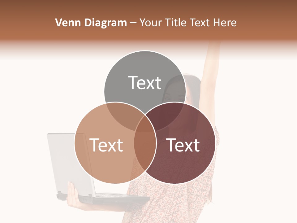 Businesswoman Hand Standing PowerPoint Template