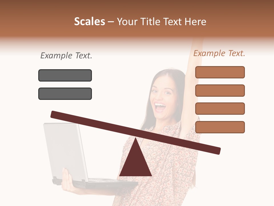 Businesswoman Hand Standing PowerPoint Template