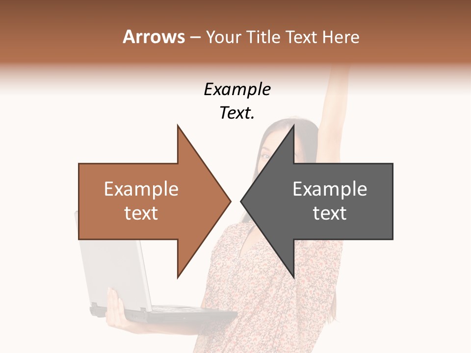 Businesswoman Hand Standing PowerPoint Template