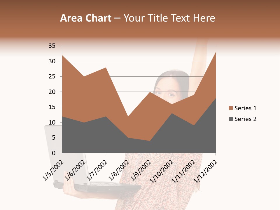 Businesswoman Hand Standing PowerPoint Template