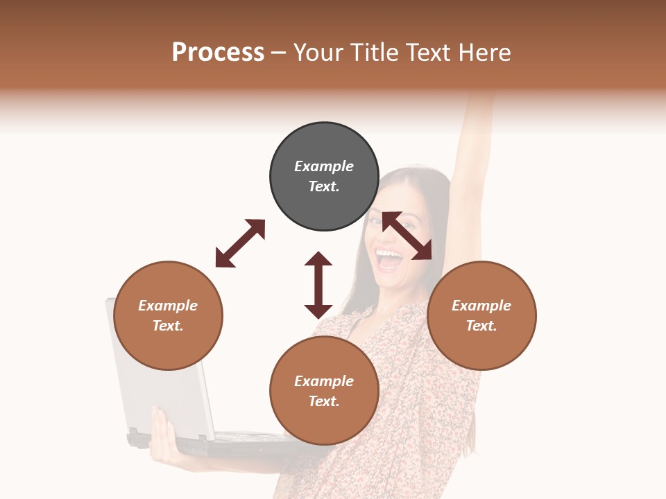 Businesswoman Hand Standing PowerPoint Template