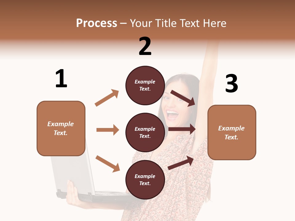 Businesswoman Hand Standing PowerPoint Template