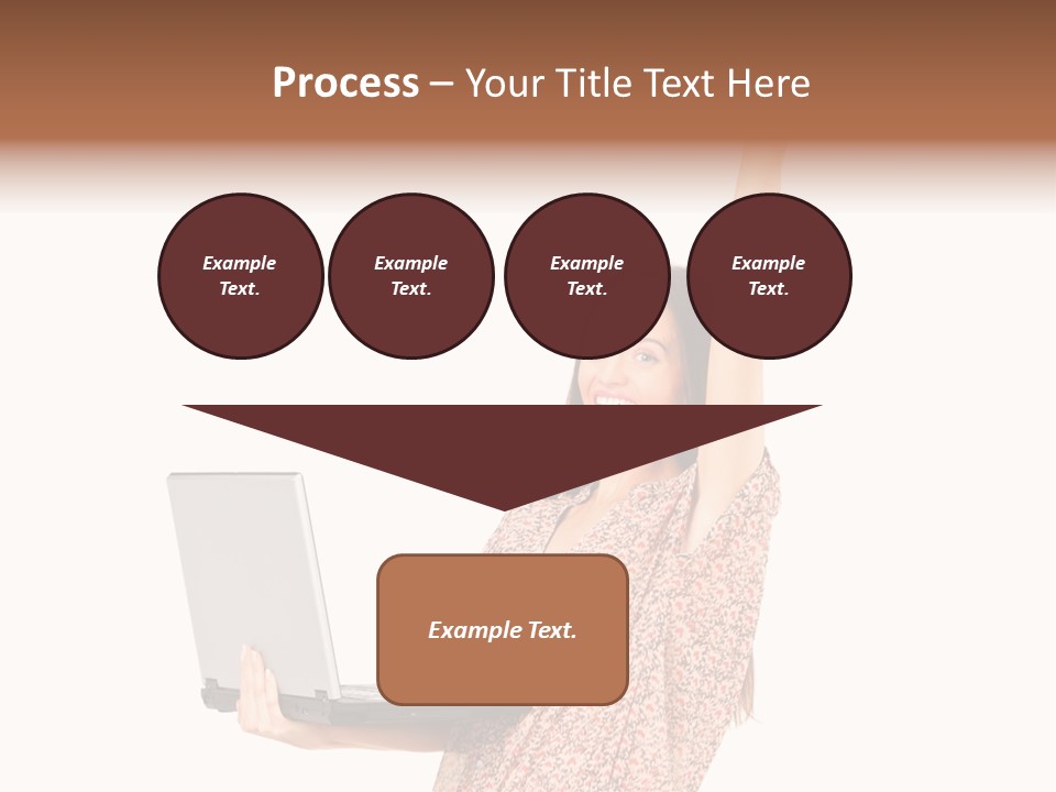 Businesswoman Hand Standing PowerPoint Template