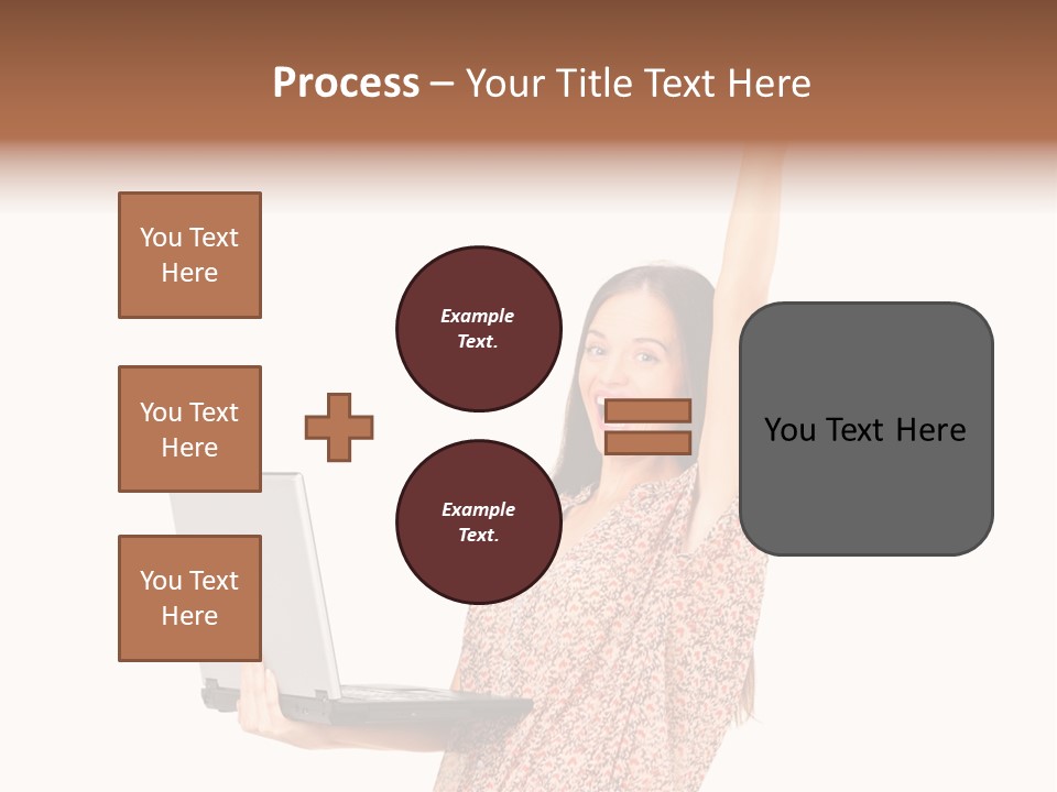 Businesswoman Hand Standing PowerPoint Template