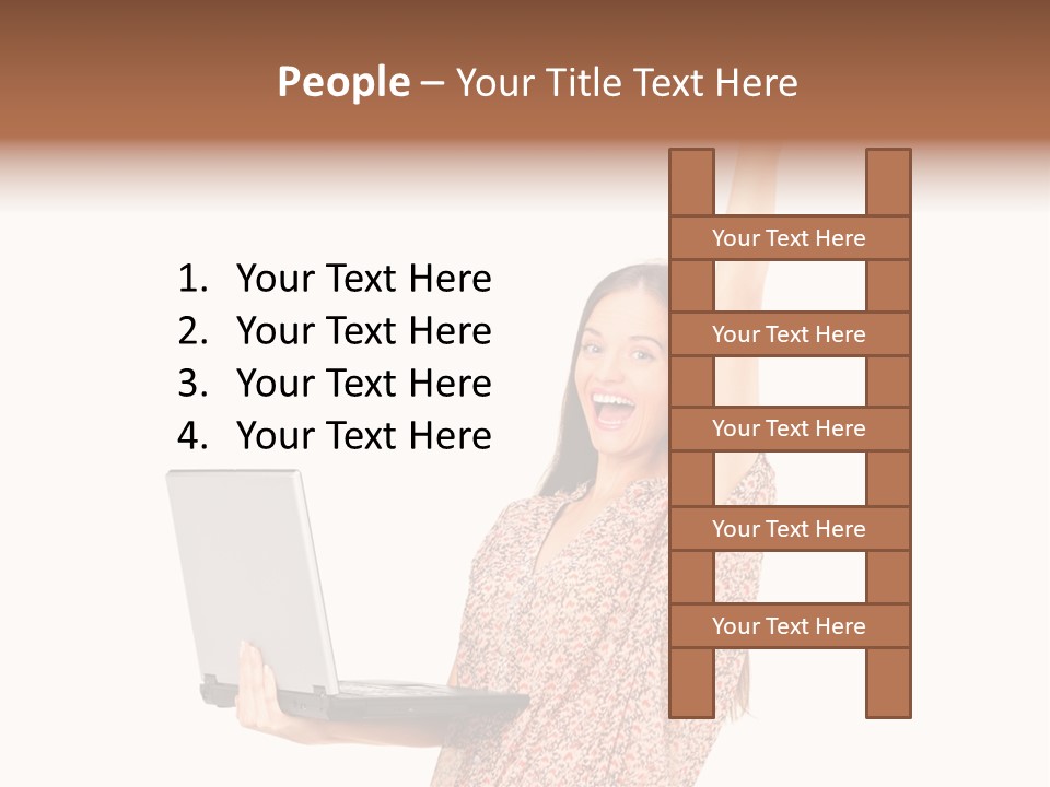 Businesswoman Hand Standing PowerPoint Template