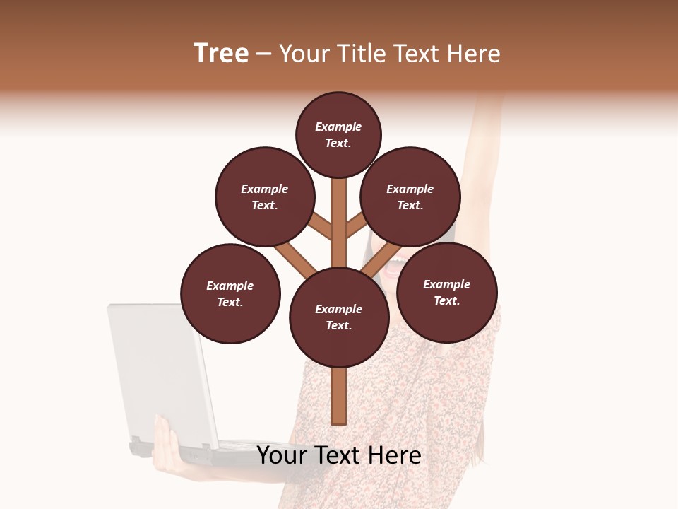 Businesswoman Hand Standing PowerPoint Template