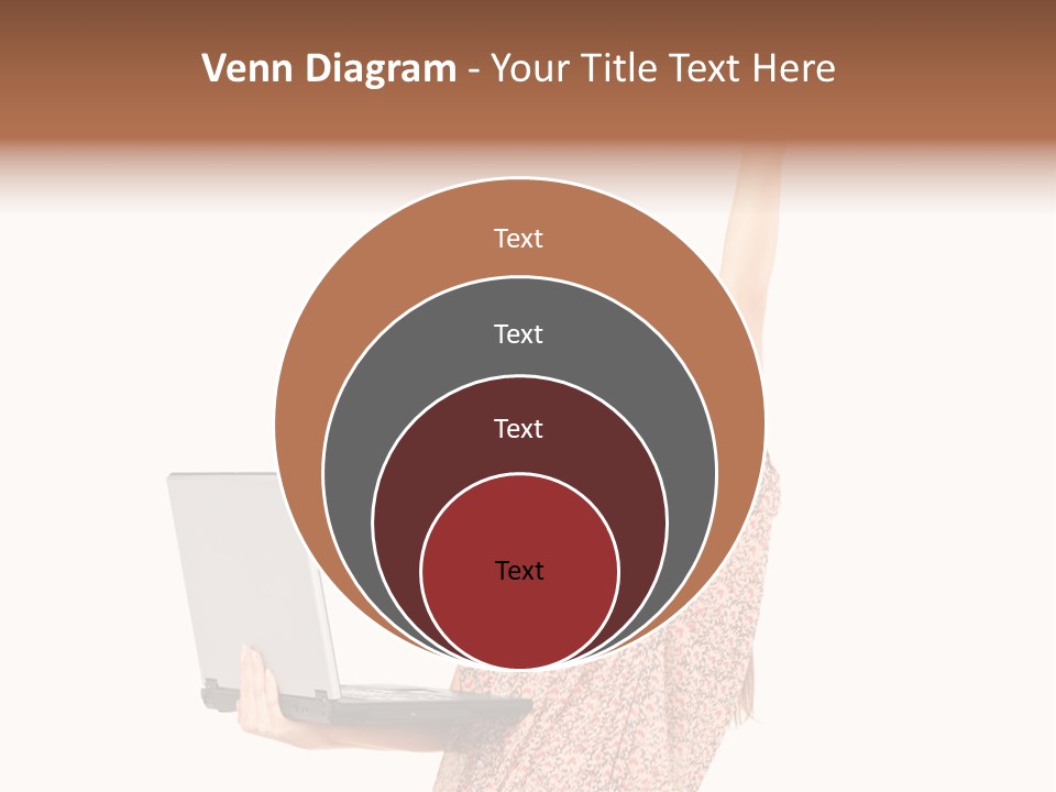 Businesswoman Hand Standing PowerPoint Template