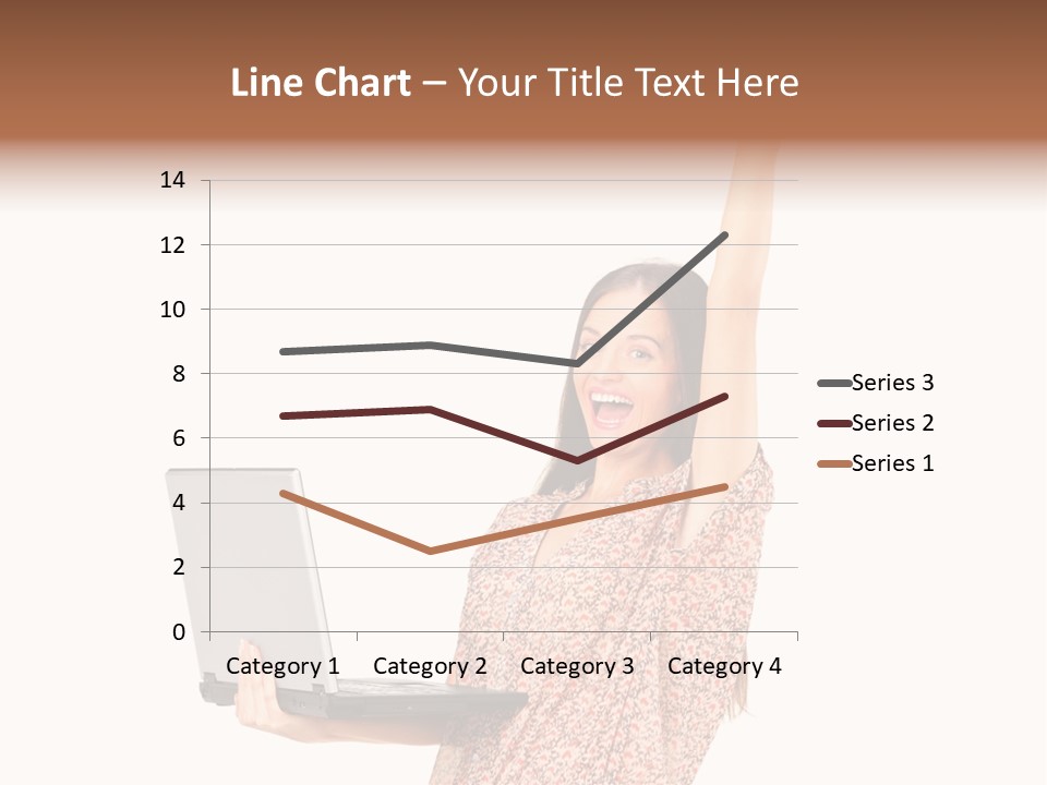 Businesswoman Hand Standing PowerPoint Template