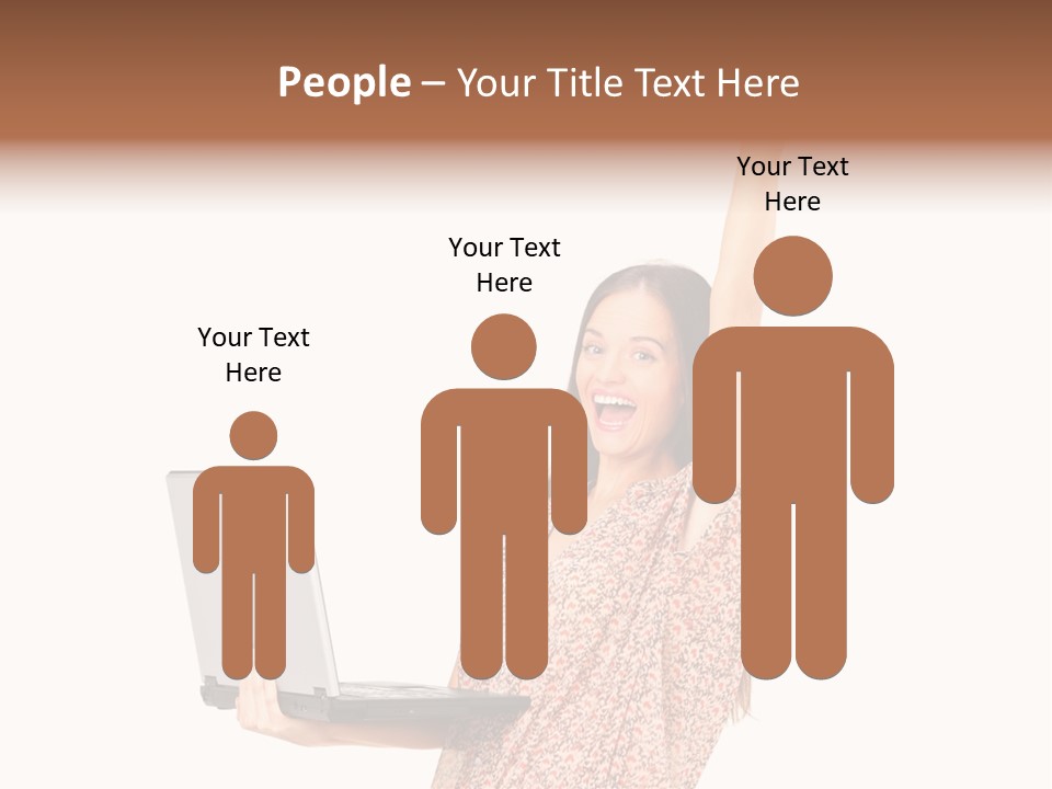 Businesswoman Hand Standing PowerPoint Template