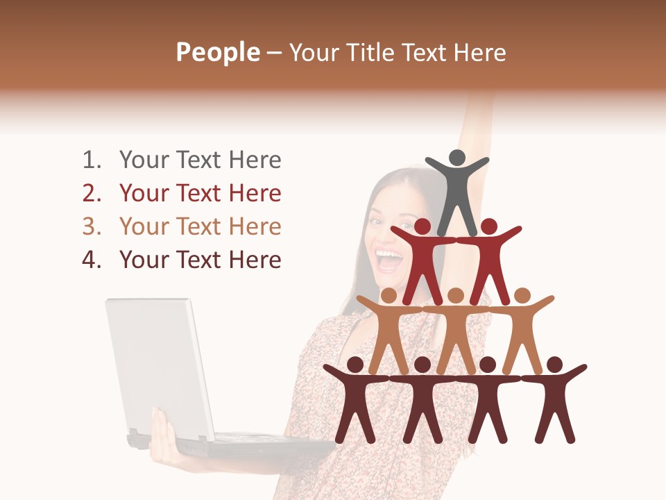 Businesswoman Hand Standing PowerPoint Template