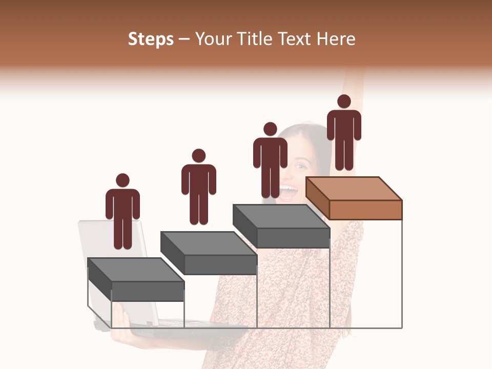 Businesswoman Hand Standing PowerPoint Template