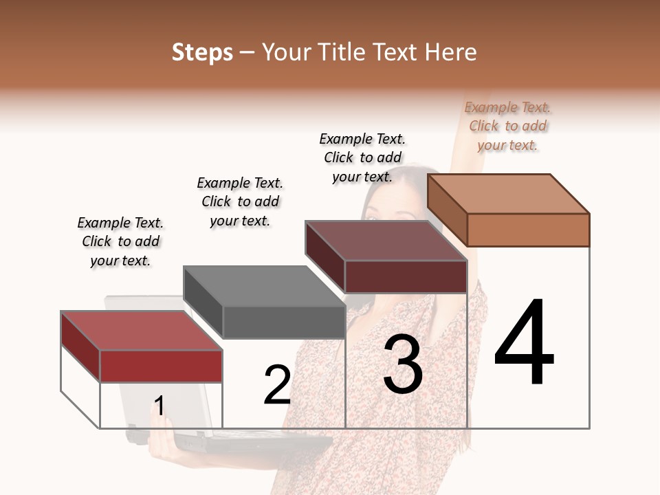 Businesswoman Hand Standing PowerPoint Template