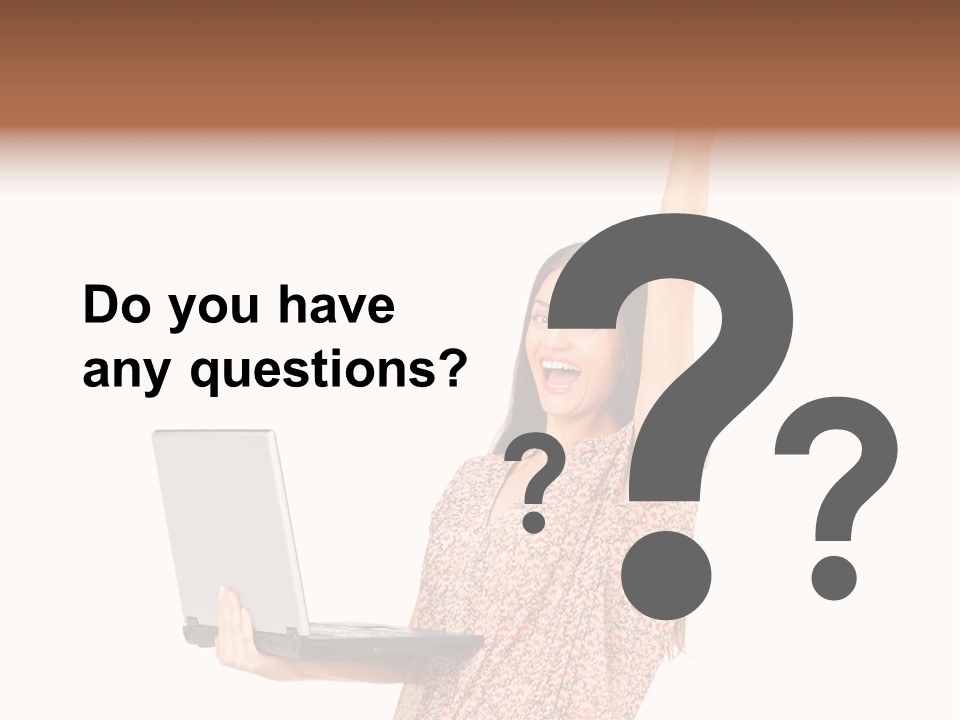 Businesswoman Hand Standing PowerPoint Template