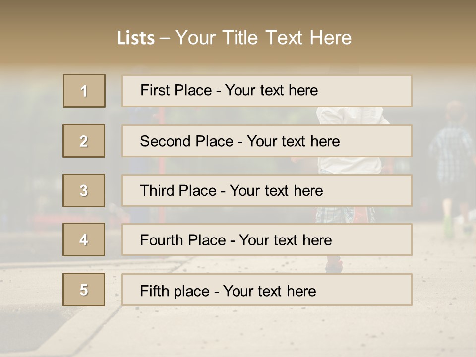 Standing Race Boy PowerPoint Template