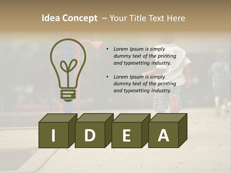 Standing Race Boy PowerPoint Template