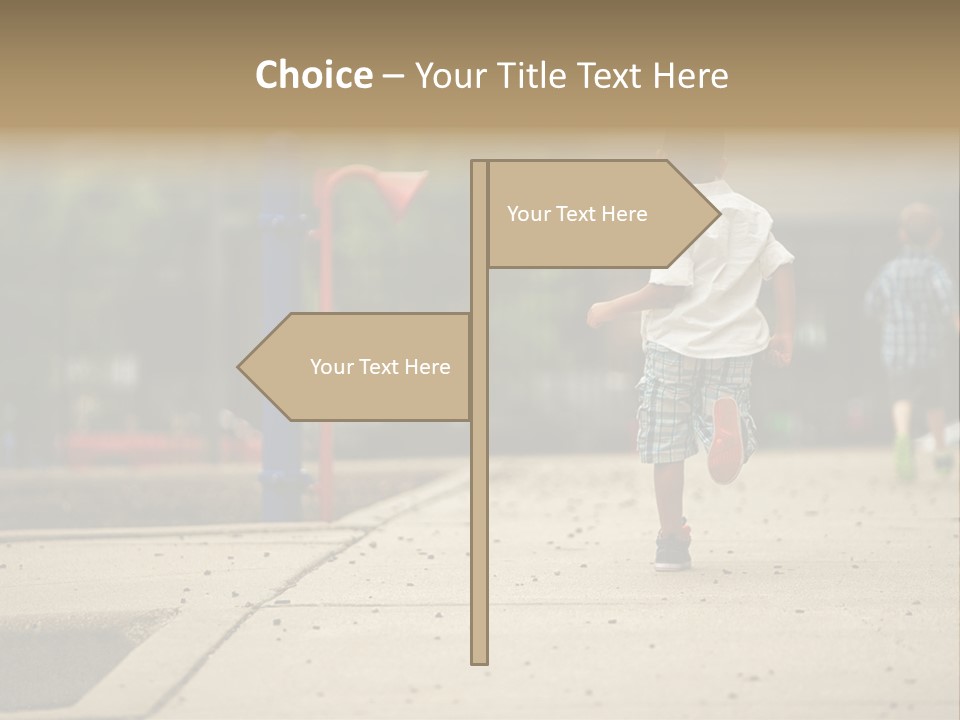 Standing Race Boy PowerPoint Template