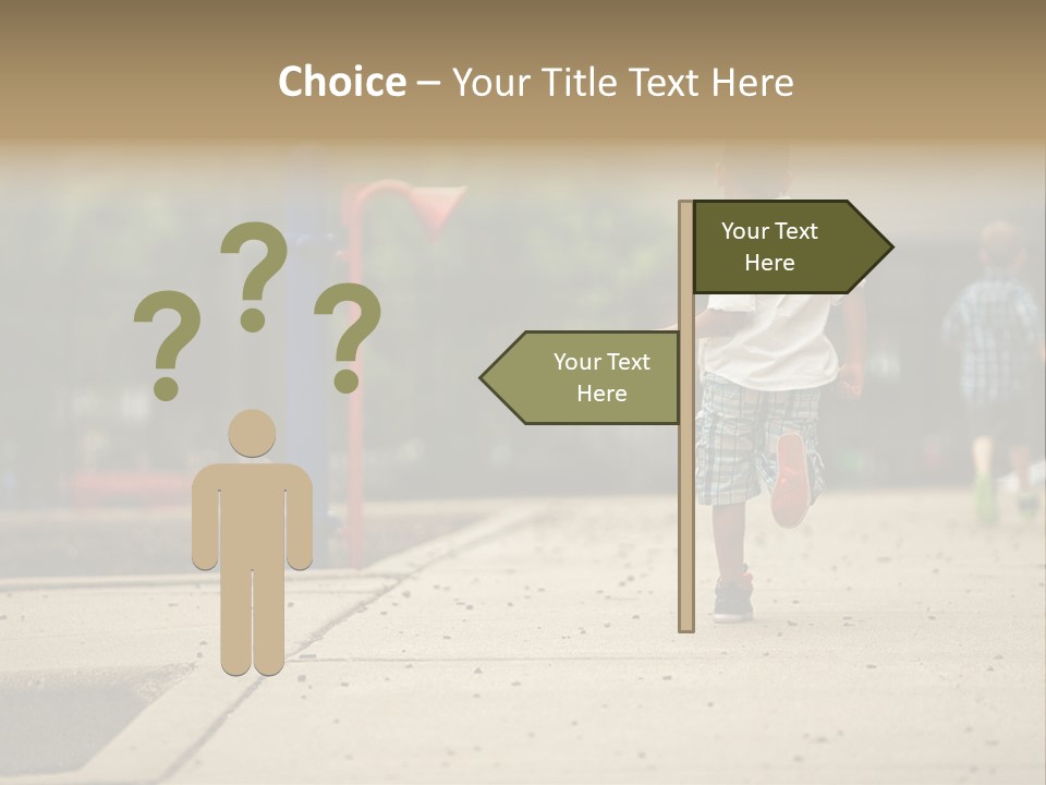 Standing Race Boy PowerPoint Template