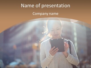 Computer Young Street PowerPoint Template