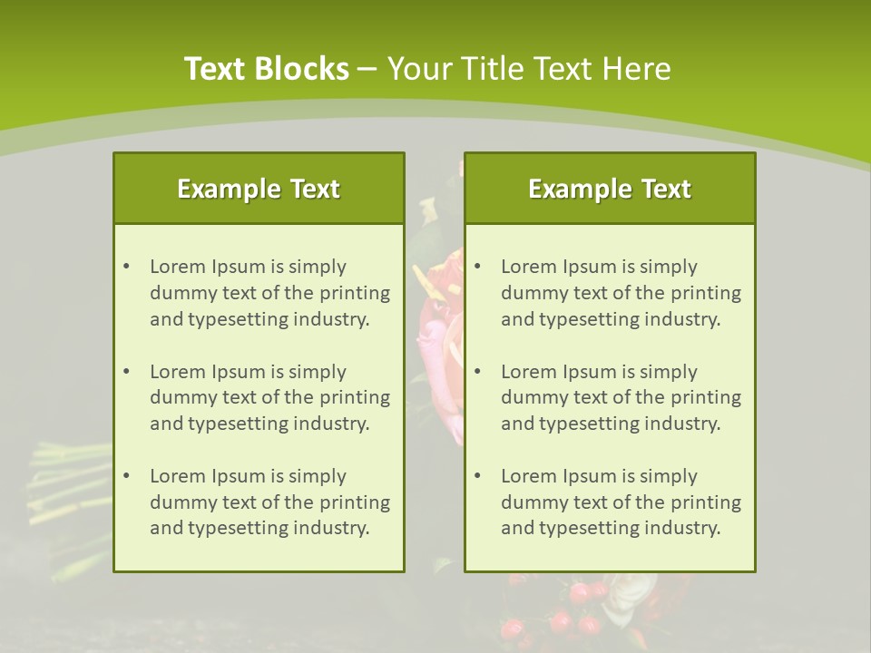 Celebration Orange Wedding Flowers PowerPoint Template